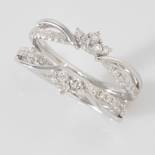 [J2022-RNG-2033] 14K W/G 0.43ctw Diamond Crown Ring Jacket